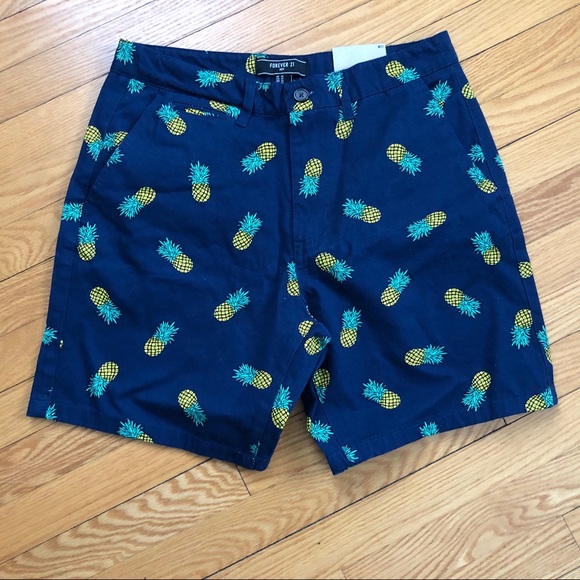 Pineapple shorts forever 21 Clearance